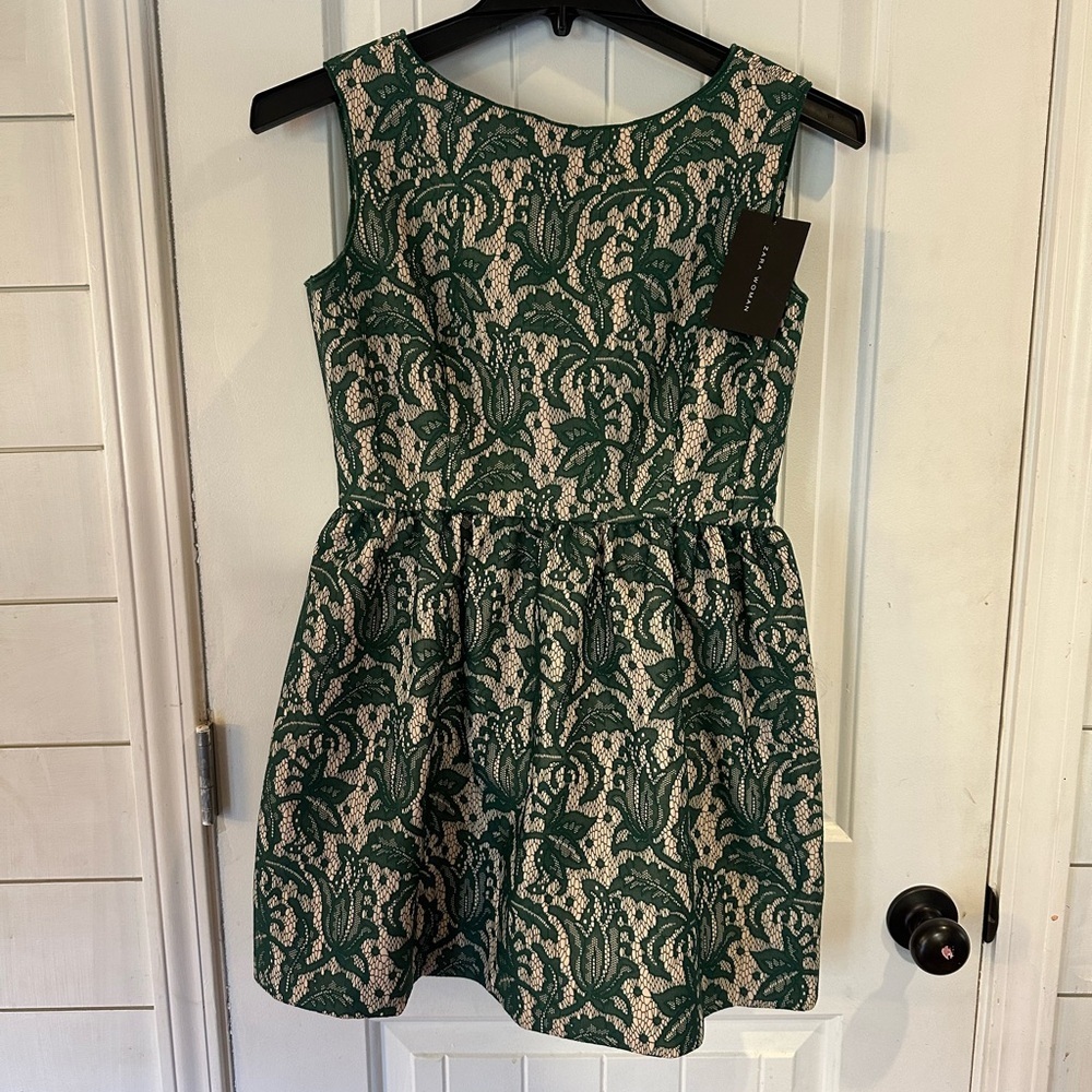 Zara women large fit and flare tulip min dress
